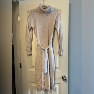 ❤️ Rachel Zoe oatmeal sweater dress with tie size XS